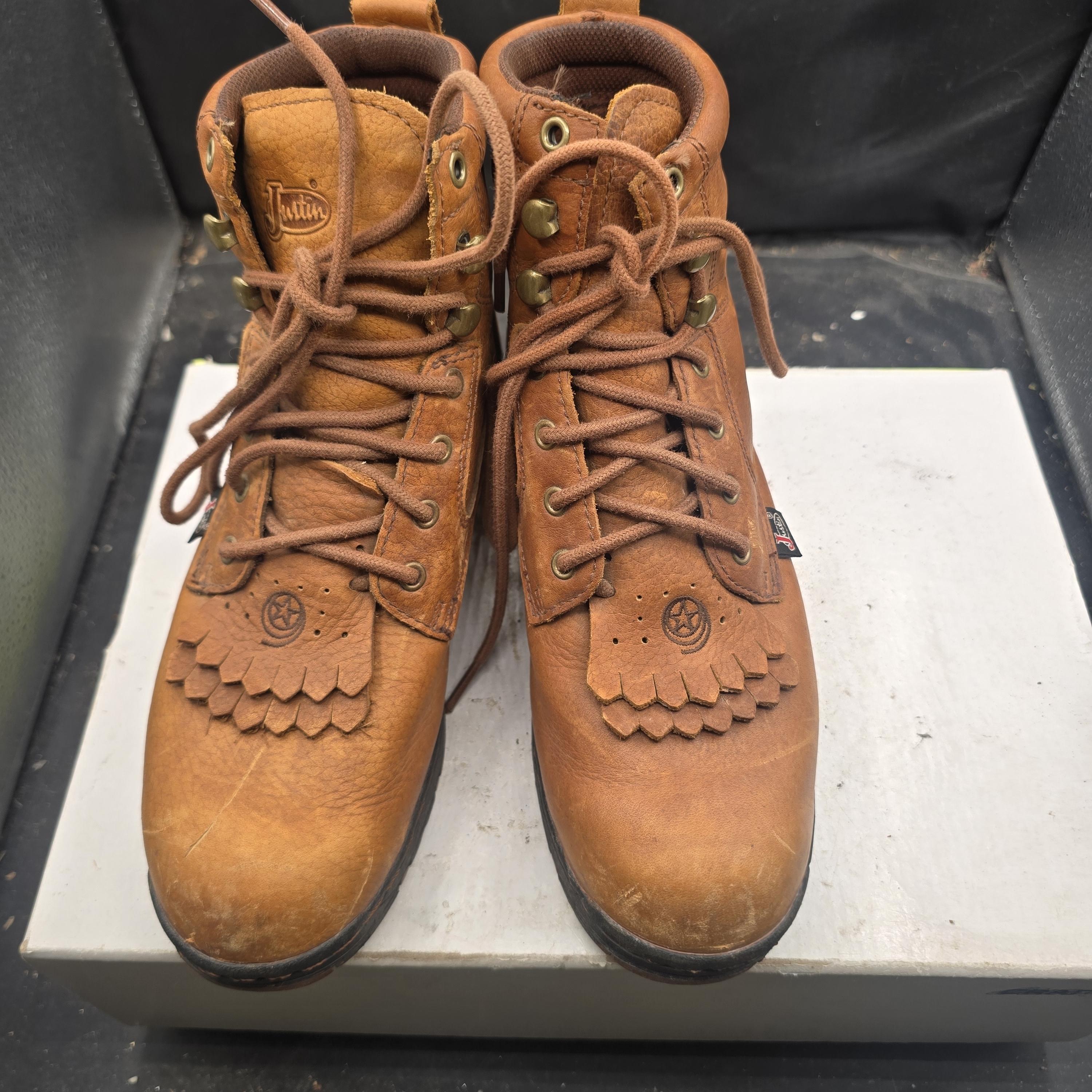 Justin Boots Women's Tan Leather Footwear